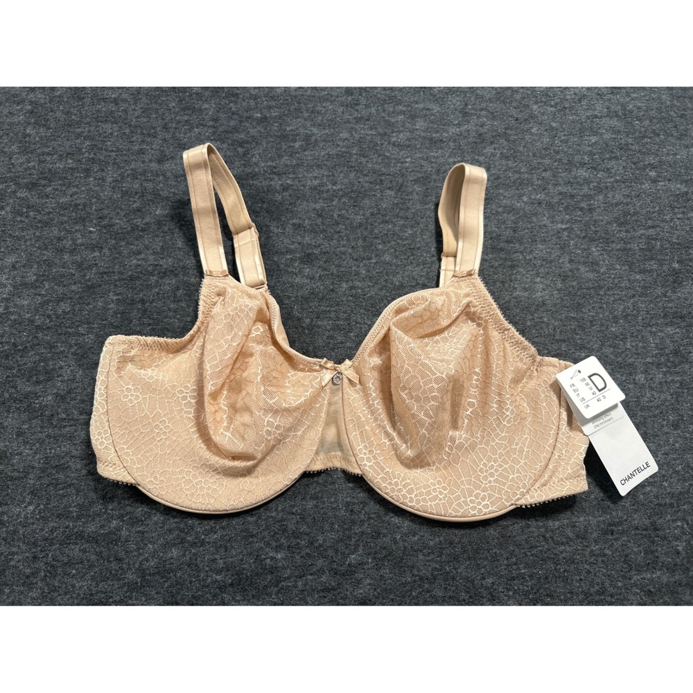 Chantelle C Magnifique Minimizer Bra Women 40D Nude NEW Lace Unlined C18910
